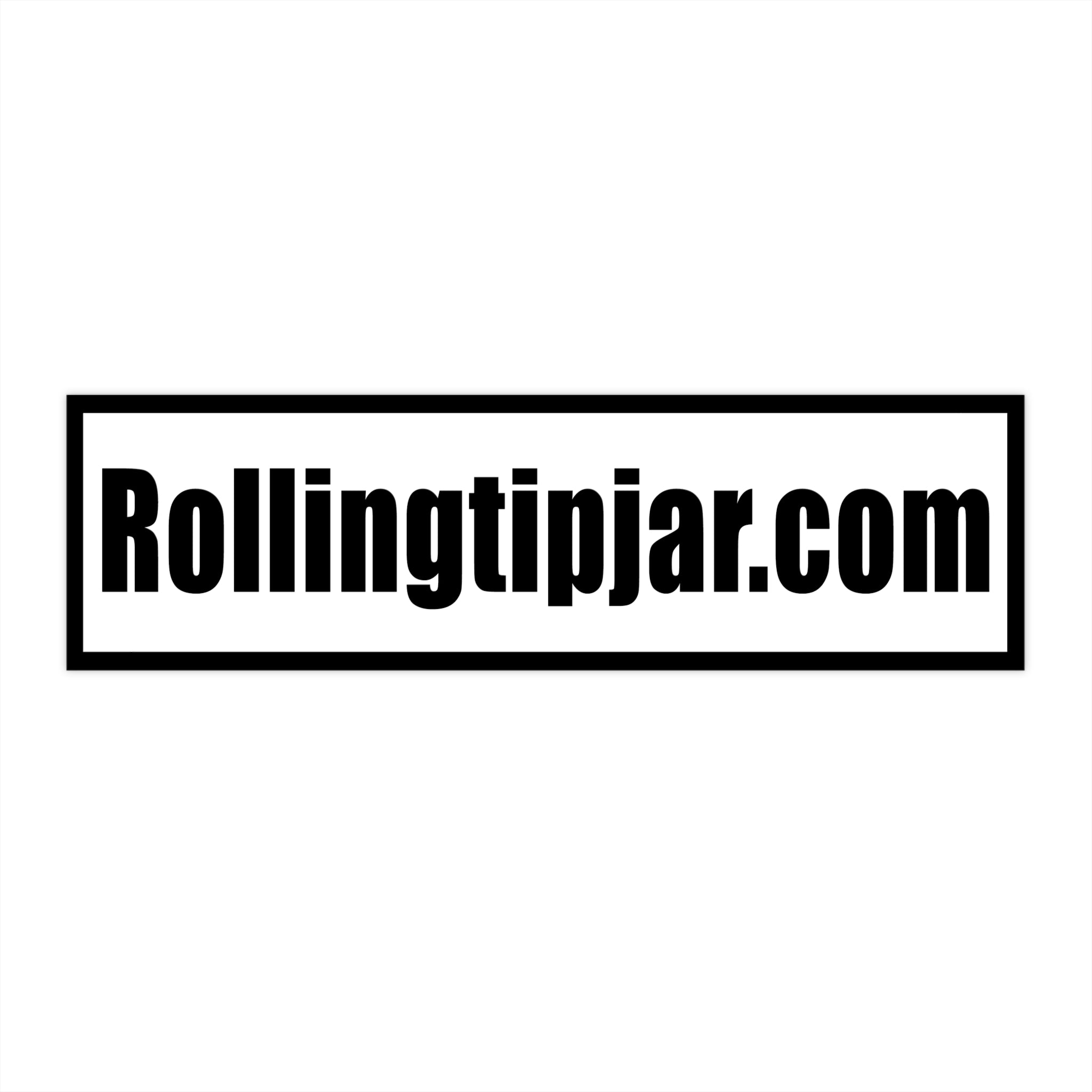 Rollingtipjar.com Bumper Sticker – Waterproof Vinyl Car Decal for gig-workers & Delivery drivers