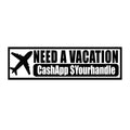 Need a Vacation Bumper Sticker - Waterproof Vinyl Car Decal for gig-workers & Delivery drivers